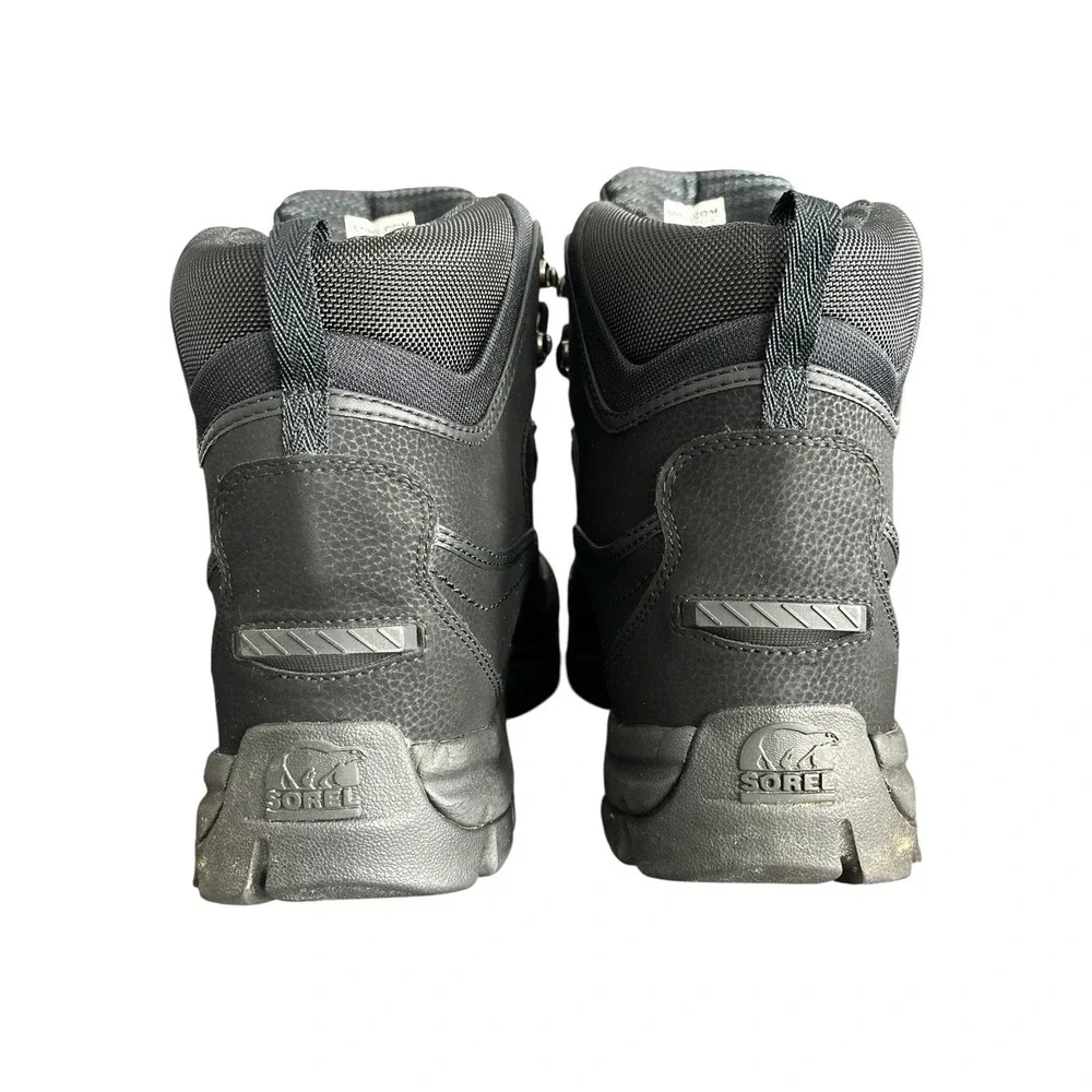 Sorel Men's Waterproof Winter Snow Boots Black Size 14 Insulated Outdoor Work